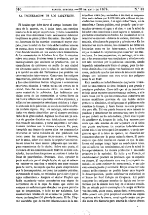«Saturday Review», La incineración de los cadáveres, 1874