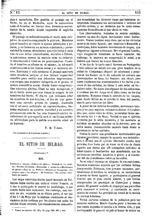 Un testigo ocular, El Sitio de Bilbao, 1874