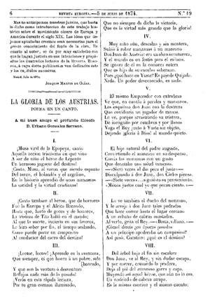 Ramón de Campoamor (1817-1901), La gloria de los Austrias, 1874