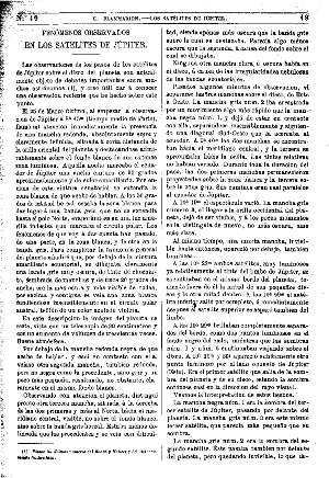 Camilo Flammarion, Fenómenos observados en los satélites de Júpiter, 1874