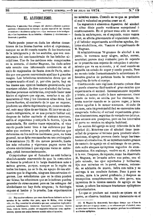 Enrique de Parville, El alcoholismo , 1874
