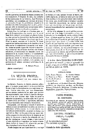 Carlos Coello, La mujer propia, 1874