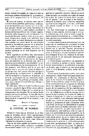Mayor C. de F., El Congreso de Bruselas, 1874