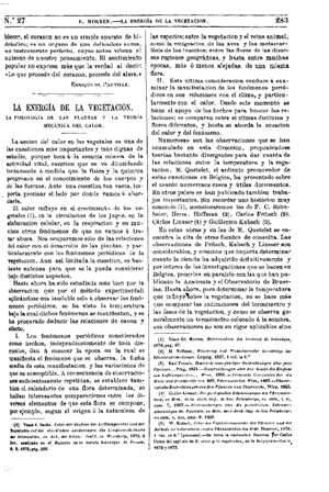 Eduardo Morren, La energ&iacute;a de la vegetaci&oacute;n, 1874