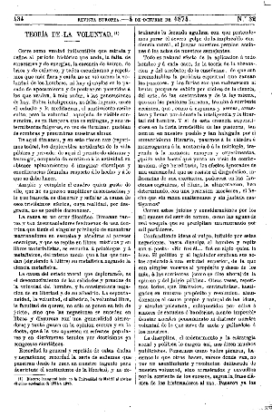 Francisco de Paula Canalejas, Teoría de la voluntad, 1874