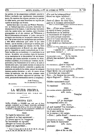 Carlos Coello, La mujer propia, 1874