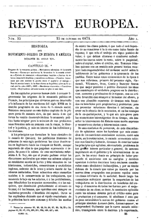 Joaquín Martín de Olías, Historia del movimiento obrero en Europa y América durante el siglo XIX, 1874