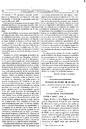 Gregorio Cruzada Villaamil, Pinturas de Rubens en España, 1874