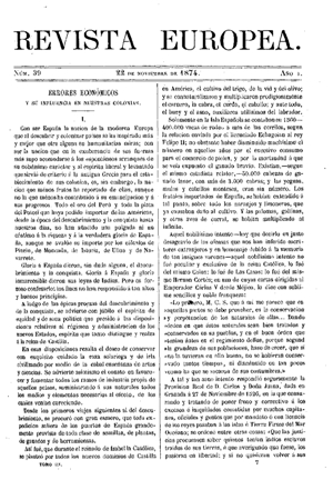 Tom&aacute;s R. Pinilla, Errores econ&oacute;micos y su influencia en nuestras econom&iacute;as, 1874