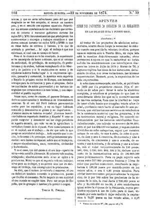 Eugenio Alonso y Sanjurjo, Apuntes sobre los proyectos de abolici&oacute;n de la esclavitud en las islas de Cuba y Puerto Rico, 1874