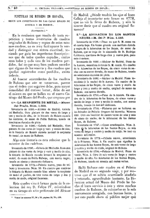 Gregorio Cruzada Villaamil, Pinturas de Rubens en España, 1874