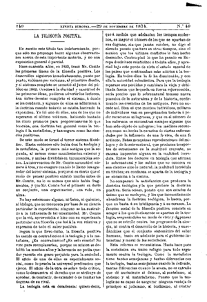 Emilio Littré, La filosofía positiva, 1874
