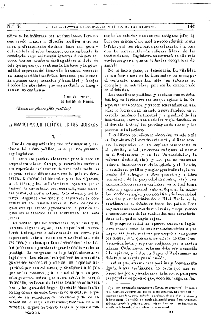 C. Coignet, La emancipaci&oacute;n pol&iacute;tica de las mujeres, 1874