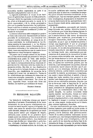 F. M. Tubino, Un historiador malague&ntilde;o, 1874