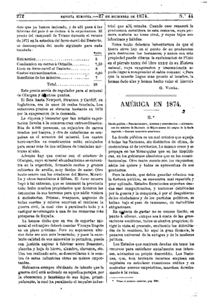 Modesto Fernández y González, América en 1874, 1874