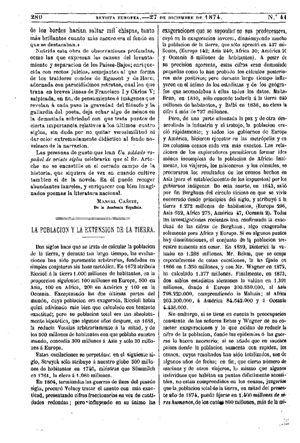 Carlos Boissay, La poblaci&oacute;n y la extensi&oacute;n de la tierra, 1874