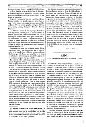 J. M. Esperanza y Sola, Aida, 1874