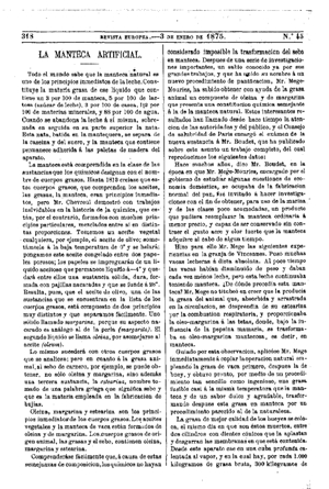 Gast&oacute;n Tissandier, La manteca artificial, 1874