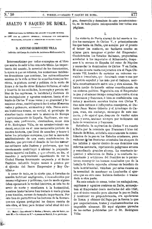 Carlos Torres, Asalto y saqueo de Roma, 1875
