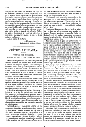 Luis Alfonso, Cr&iacute;tica literaria, 1875