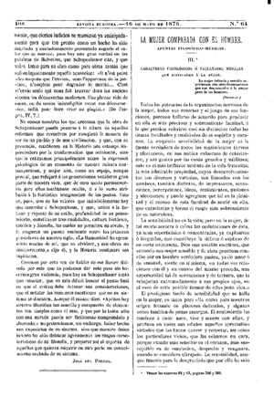 Santiago Gonz&aacute;lez Encinas, La mujer comparada con el hombre, 1875
