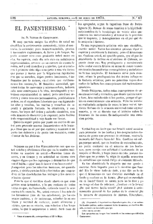 Francisco de Paula Canalejas, El panentheismo, 1875