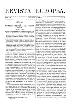 Joaqu&iacute;n Mart&iacute;n de Ol&iacute;as, Historia del movimiento obrero en la Gran Breta&ntilde;a, 1875