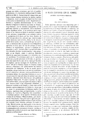 Santiago González Encinas, La mujer comparada con el hombre, 1875