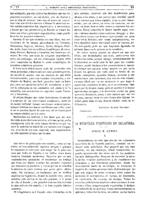Leon Dumont, La metaf&iacute;sica positivista en Inglaterra, 1875