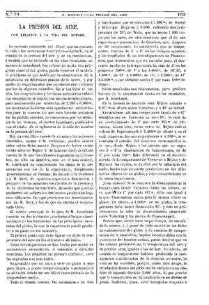 Doctor Eugenio Bouchut, La presi&oacute;n del aire con relaci&oacute;n a la vida del hombre, 1875