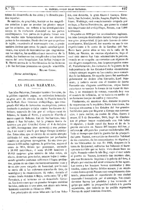 Gabriel Marcel, Las islas Bahamas, 1875