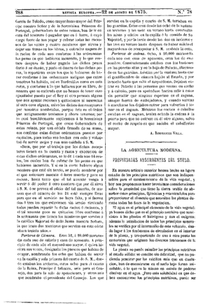 Luis María Utor, La agricultura moderna, 1875
