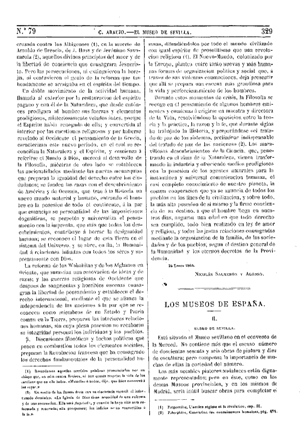Ceferino Araujo S&aacute;nchez, Los museos de Espa&ntilde;a, 1875