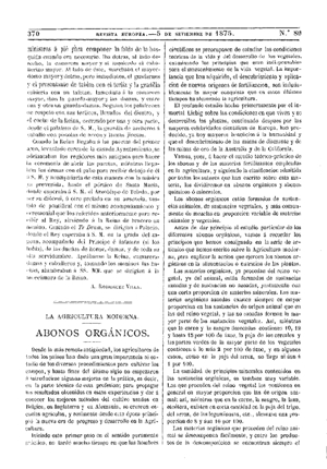 Luis María Utor, La agricultura moderna, 1875