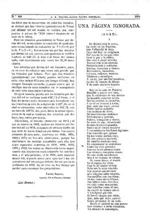 Ángel Rodríguez Chaves, Una página ignorada, 1875