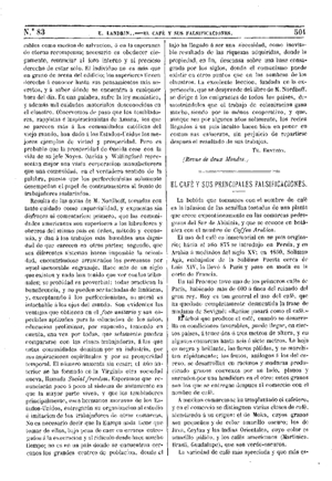 Eduardo Landrin, El caf&eacute; y sus principales falsificaciones, 1875