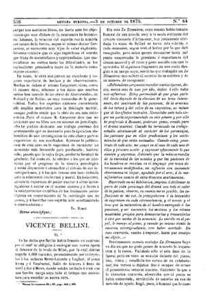 Arturo Pougin, Vicente Bellini, 1875