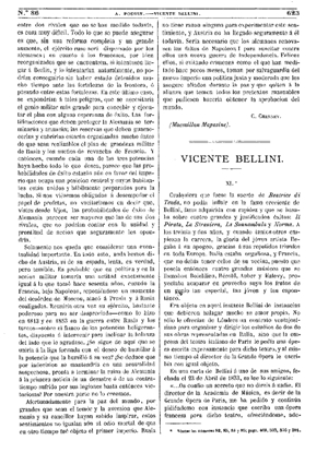 Arturo Pougin, Vicente Bellini, 1875