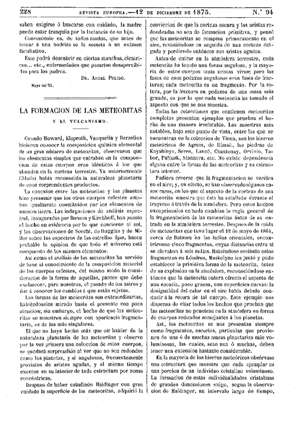 Gustavo Tschermak, La formación de las meteoritas y el vulcanismo, 1875